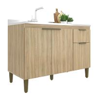 Balcão de Pia 3 Portas 1 Gaveta 120cm sem Pia 651 J Carvalho - 1