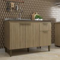 Balcão de Pia 3 Portas 1 Gaveta 120cm sem Pia 651 J Carvalho - 2