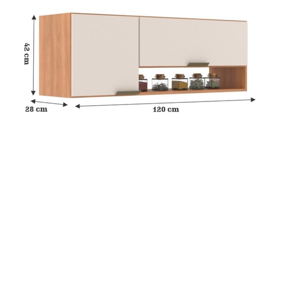 Armário Aéreo 2 Portas 691 J Carvalho - 4