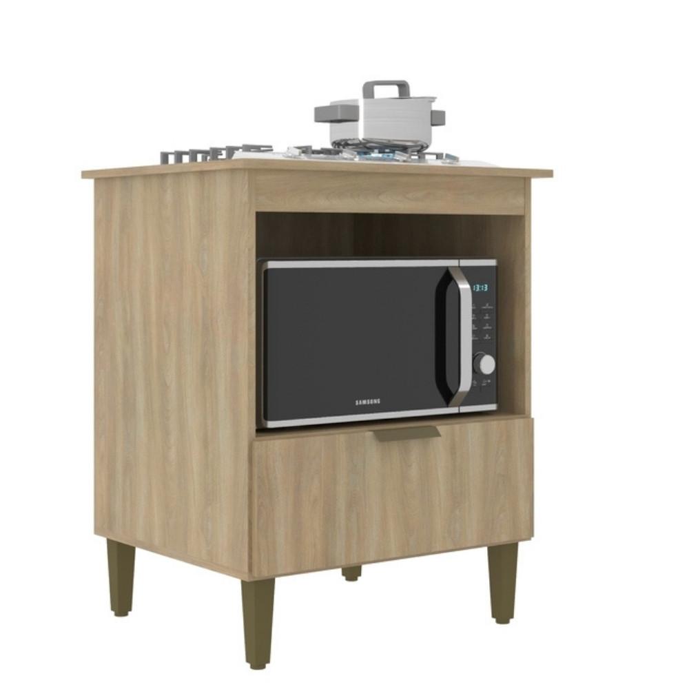 Balcão para Cooktop 4 Bocas 1 Porta com Tampo 669 J Carvalho - 1