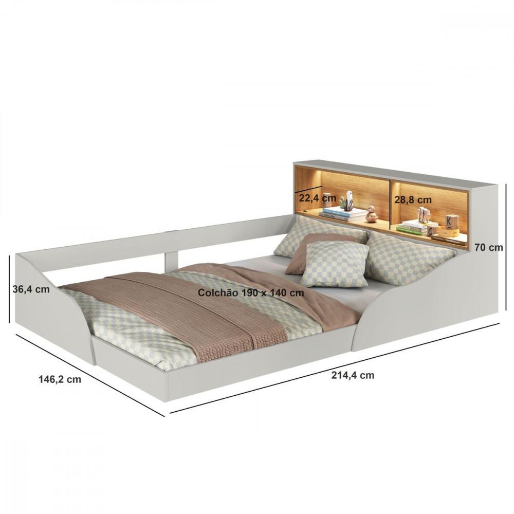 Cama Infantil Montessoriana com LED Casal Lille Art in Móveis - 4