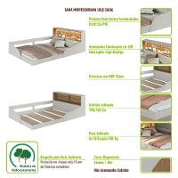 Cama Infantil Montessoriana com LED Casal Lille Art in Móveis - 6