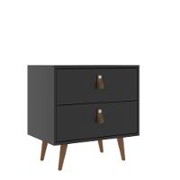 Mesa de Cabeceira 2 Gavetas com Pés Pádua J Carvalho - 1