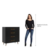 Cômoda 4 Gavetas com Pés Pádua J Carvalho - 4