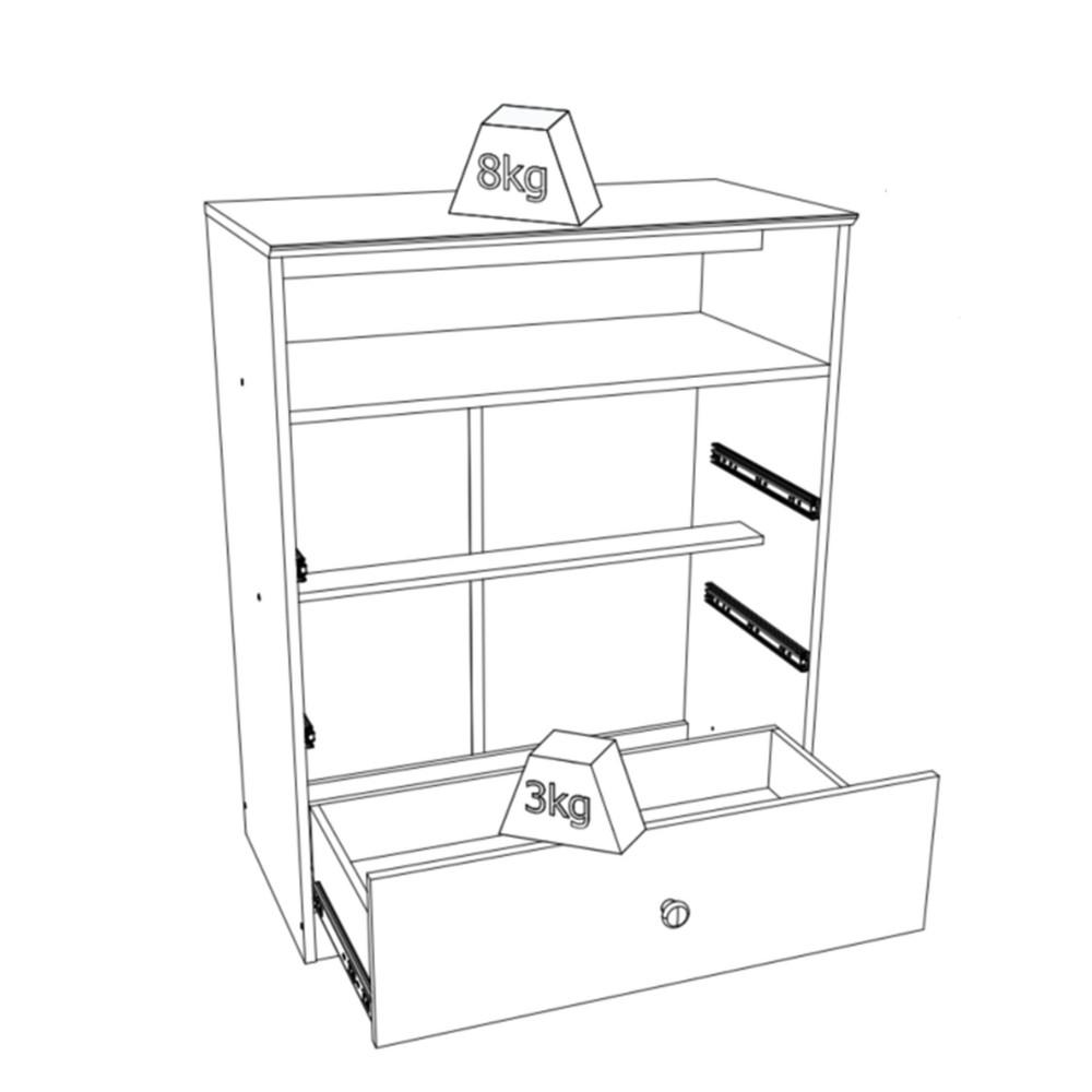 Cômoda Infantil 3 Gavetas com Nicho Magia Henn - 5