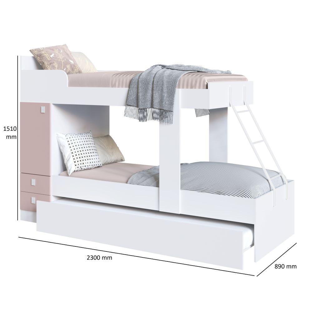 Treliche Infantil 1 Porta 2 Gavetas Theo Percasa - 3