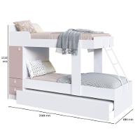 Treliche Infantil 1 Porta 2 Gavetas Theo Percasa - 3