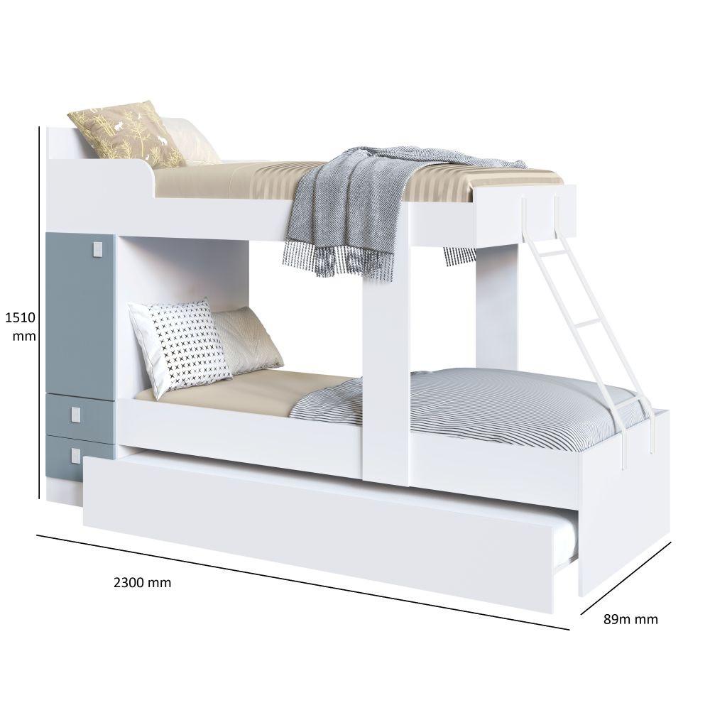 Treliche Infantil 1 Porta 2 Gavetas Theo Percasa - 3