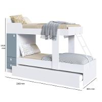 Treliche Infantil 1 Porta 2 Gavetas Theo Percasa - 3