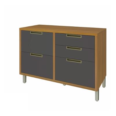 Balcão 1 Porta 4 Gavetas 120cm MDF Imperatriz Nesher