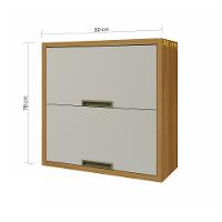 Armário Aéreo 2 Portas MDF 80cm Imperatriz Nesher - 2