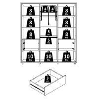 Guarda Roupa Casal com Espelho 6 Portas e Pés Em MDF Matisse Madetec - 5