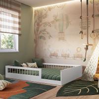 Cama Infantil Casal Montessoriana Affeto Completa Móveis - 7