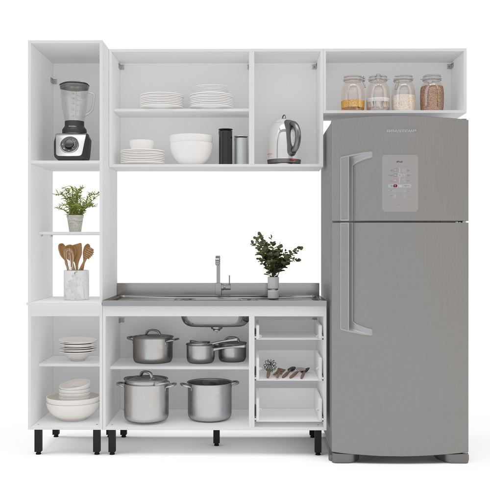Cozinha Modulada 4 Peças sem Pia Amara Politorno Móveis - 5