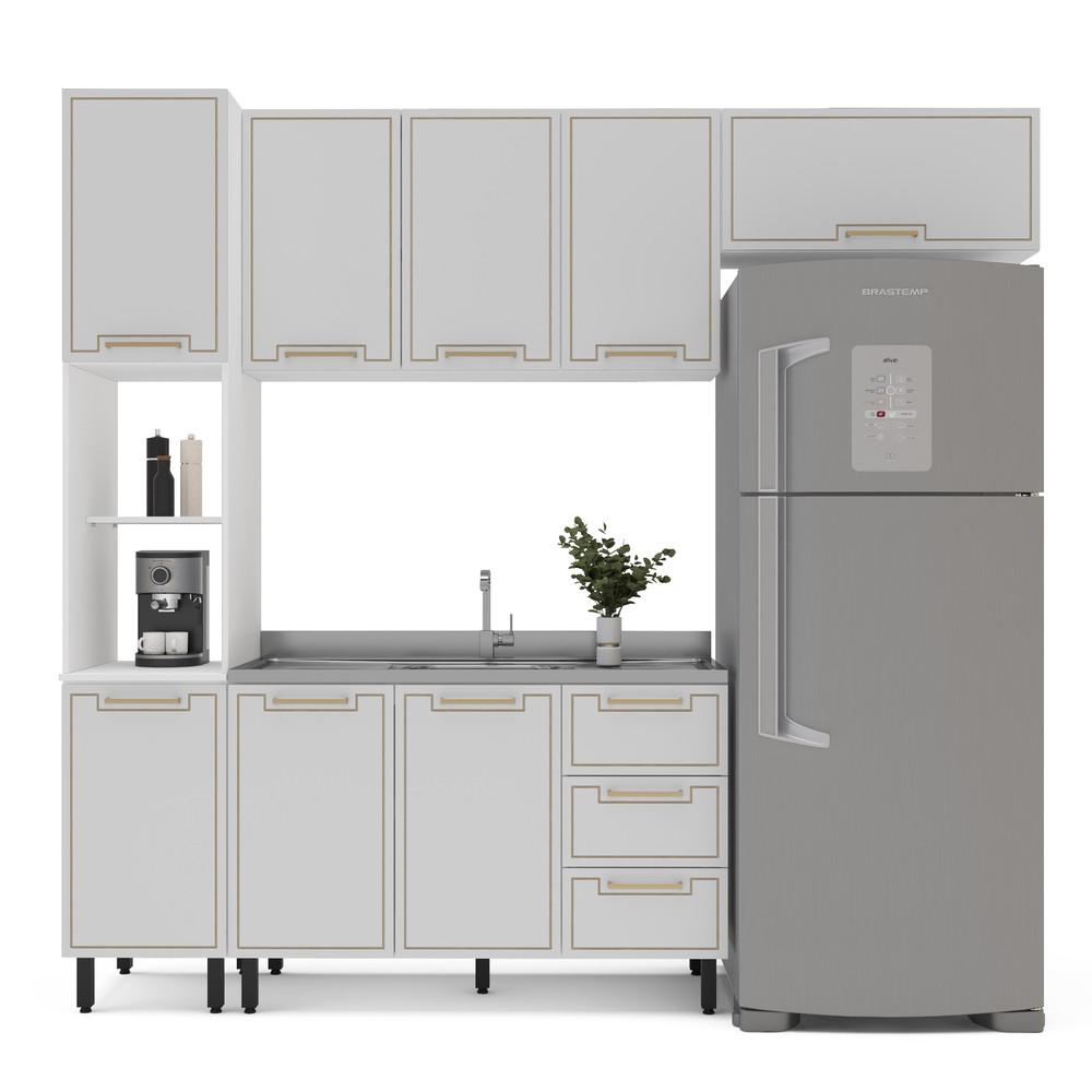 Cozinha Modulada 4 Peças sem Pia Amara Politorno Móveis - 6