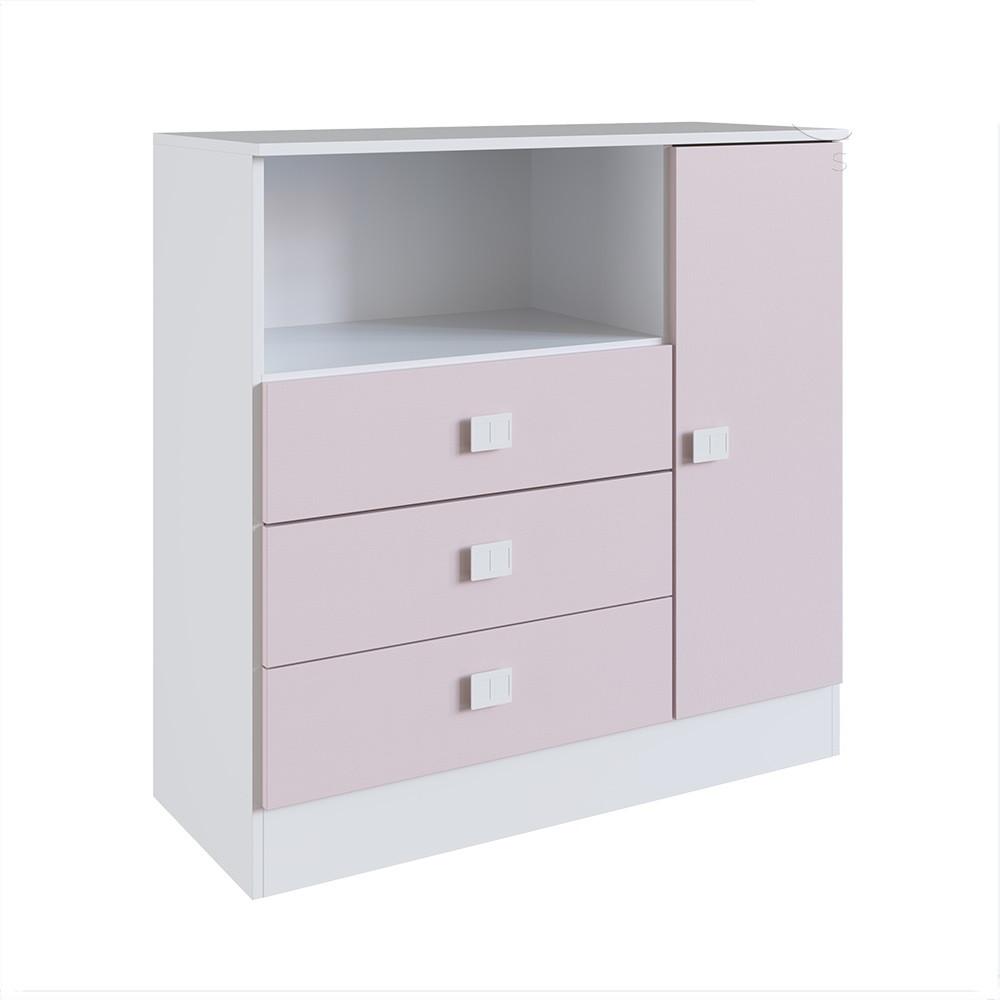 Cômoda Infantil 3 Gavetas 1 Porta Sofia Percasa - 2