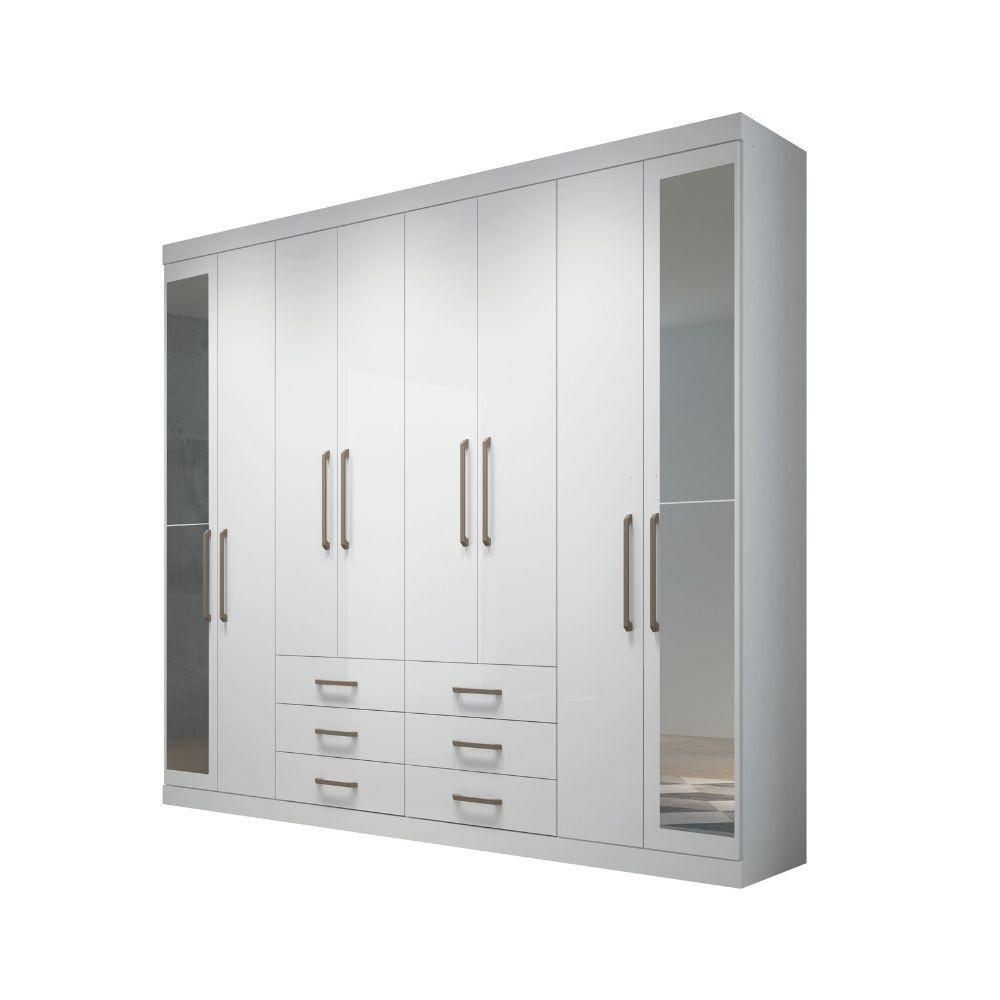 Guarda Roupa Casal com Espelho 8 Portas 6 Gavetas Master Santos Andirá - 2