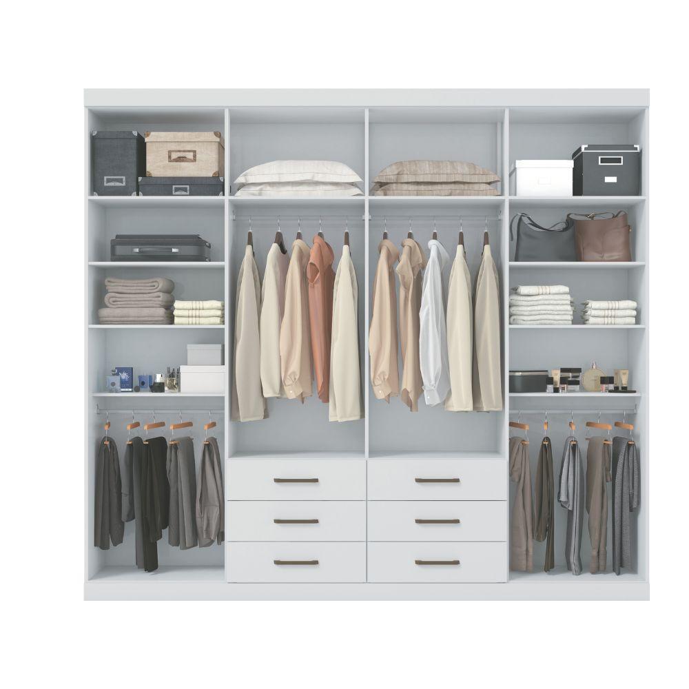 Guarda Roupa Casal com Espelho 8 Portas 6 Gavetas Master Santos Andirá - 3