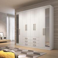 Guarda Roupa Casal com Espelho 8 Portas 6 Gavetas Master Santos Andirá - 1