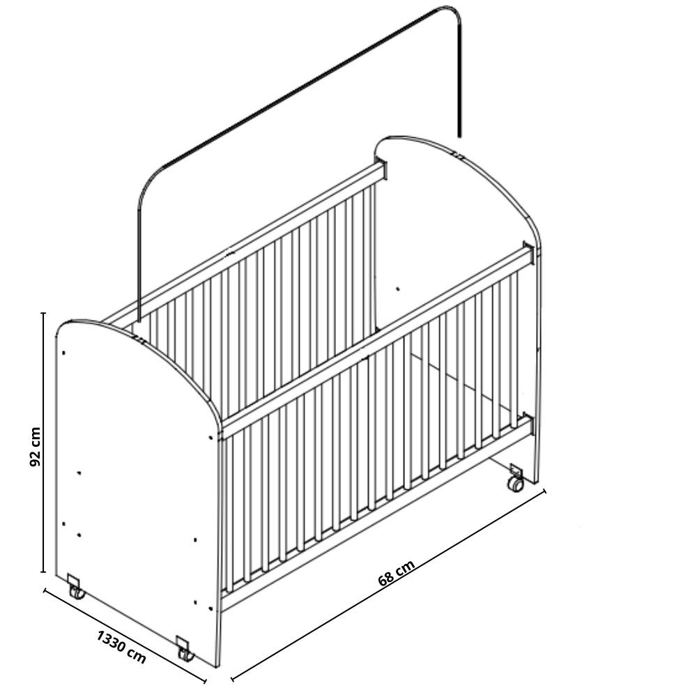Quarto de Bebê Berço e Guarda Roupa 3 Portas Tedy Percasa - 7