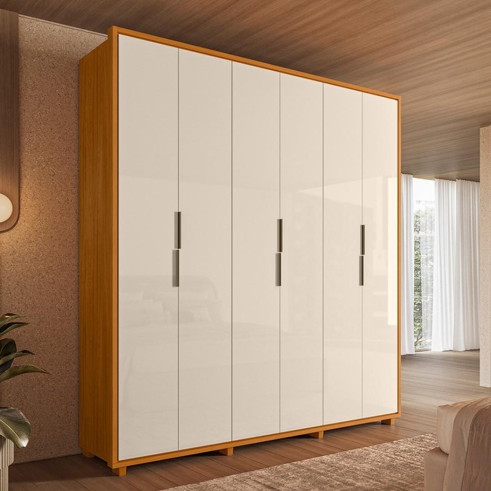 Guarda Roupa Casal 6 Portas com Pés Em MDF Matisse Madetec - 1
