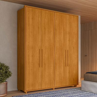 Guarda Roupa Casal 4 Portas com Pés Em MDF Greco Madetec