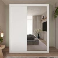 Guarda Roupa Solteiro com Espelho 2 Portas de Correr Em MDF Royale Gelius - 1