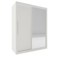 Guarda Roupa Solteiro com Espelho 2 Portas de Correr Em MDF Royale Gelius - 2