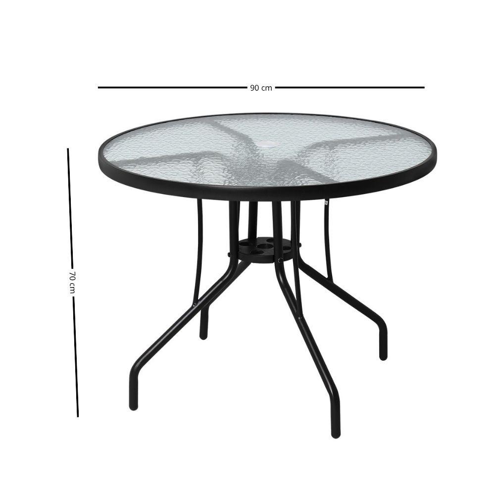 Conjunto para Jardim Mesa com Tampo de Vidro e 4 Cadeiras e Ombrellone Trancoso Bel - 3