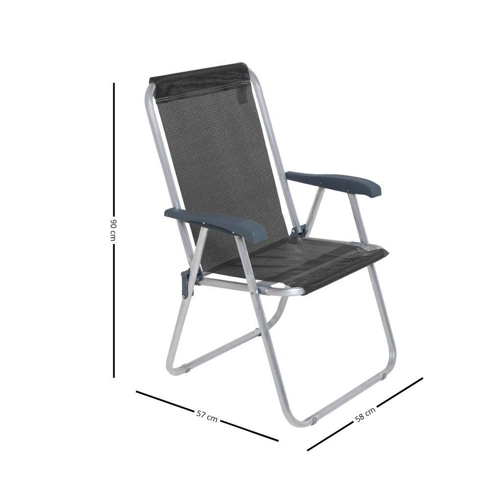 Conjunto para Jardim Mesa com Tampo de Vidro e 4 Cadeiras e Ombrellone Trancoso Bel - 4