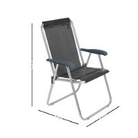 Conjunto para Jardim Mesa com Tampo de Vidro e 4 Cadeiras e Ombrellone Trancoso Bel