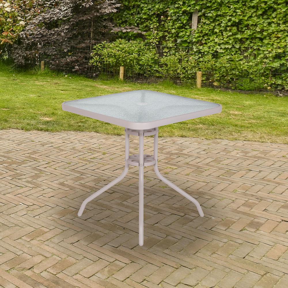 Mesa para Jardim com Tampo de Vidro Quadrada Petrópolis Bel - 1