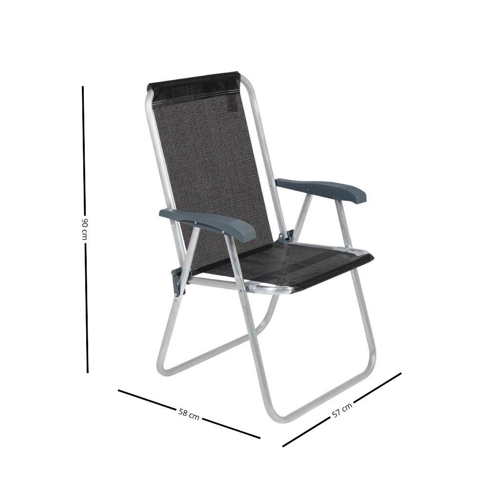 Conjunto para Jardim Mesa com Tampo de Vidro e 4 Cadeiras e Ombrellone Petrópolis Bel - 4