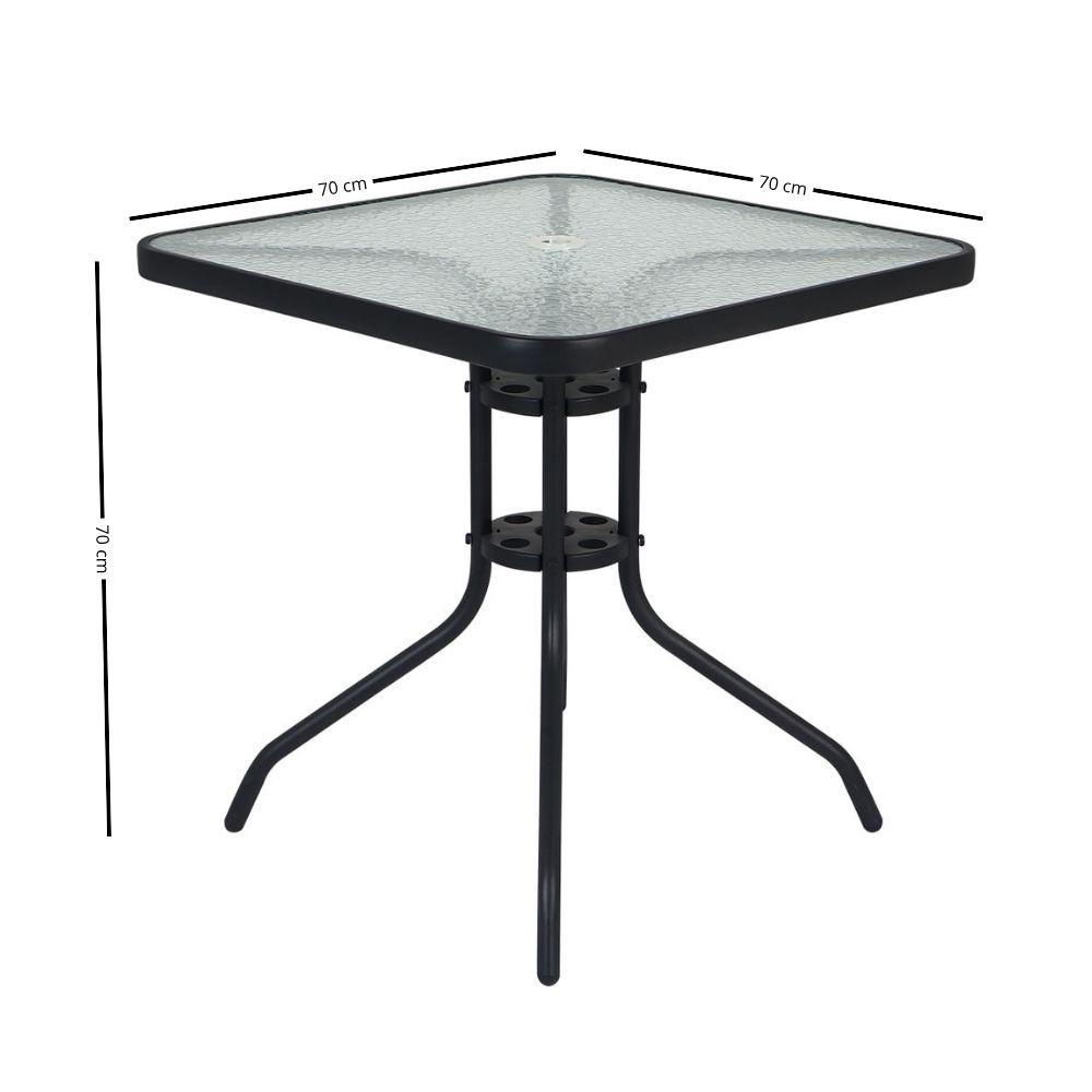 Conjunto para Jardim Mesa com Tampo de Vidro e 4 Cadeiras e Ombrellone Petrópolis Bel - 5