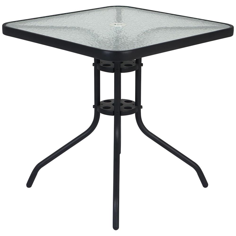 Conjunto para Jardim Mesa com Tampo de Vidro e 4 Cadeiras e Ombrellone Petrópolis Bel - 9