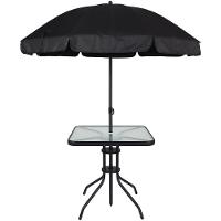 Conjunto para Jardim Mesa com Tampo de Vidro e 4 Cadeiras e Ombrellone Petrópolis Bel - 3