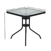 Conjunto para Jardim Mesa com Tampo de Vidro e 4 Cadeiras e Ombrellone Petrópolis Bel - 5