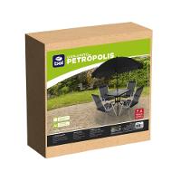 Conjunto para Jardim Mesa com Tampo de Vidro e 4 Cadeiras e Ombrellone Petrópolis Bel - 7