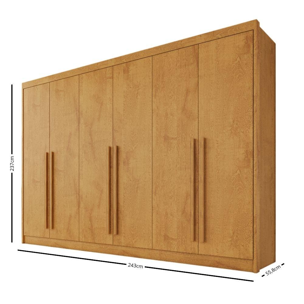 Guarda Roupa Casal 6 Portas em MDF Alba Plus Made Marcs - 4