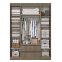 Guarda Roupa Solteiro com Espelho 4 Portas 2 Gavetas em MDF Nobre THB - 2