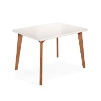 Mesa de Jantar 120cm Tampo com Vidro Dubai Madetal - 1