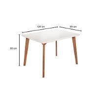 Mesa de Jantar 120cm Tampo com Vidro Dubai Madetal - 2