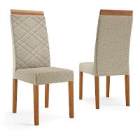 Conjunto Sala de Jantar Mesa 154cm Atlas Tampo com Vidro com 6 Cadeiras Atlas Madetal - 6