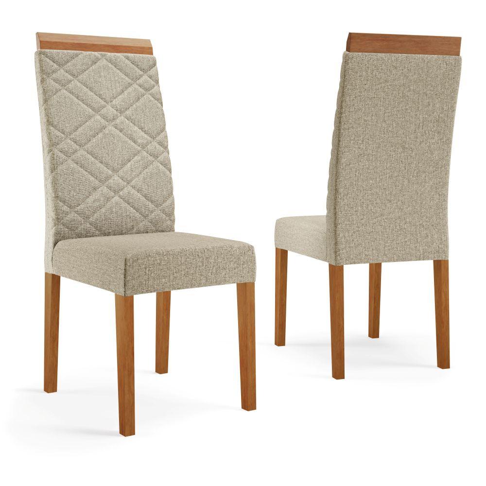 Conjunto Sala de Jantar Mesa Atlas 120cm Tampo Vidro com 4 Cadeiras Atlas Madetal - 4