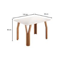 Conjunto Sala de Jantar Mesa Atlas 120cm Tampo Vidro com 4 Cadeiras Atlas Madetal - 5