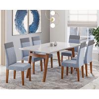 Conjunto Sala de Jantar Mesa Onix 154cm e 6 Cadeiras Paris Madetal - 1
