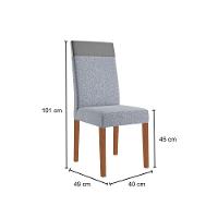 Conjunto Sala de Jantar Mesa Onix 154cm e 6 Cadeiras Paris Madetal - 3