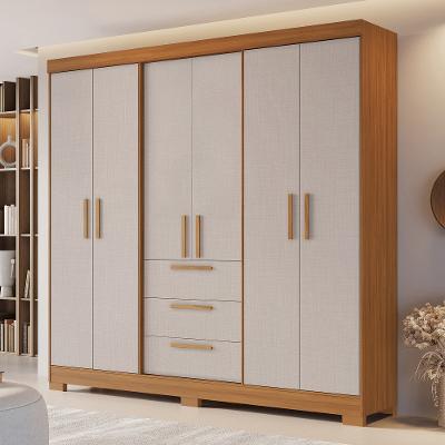 Guarda Roupa Casal com Pés 6 Portas 3 Gavetas em MDF NT 6030 Notável Móveis