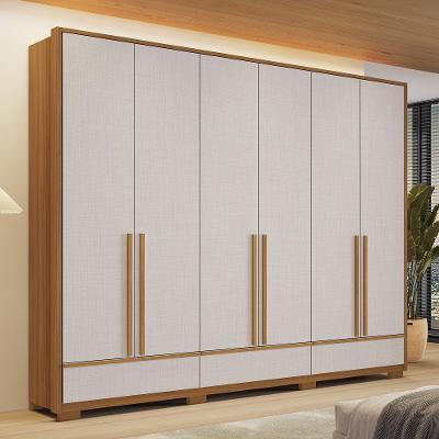 Guarda Roupa Casal com Pés 6 Portas 3 Gavetas em MDF NT 6035 Notável Móveis