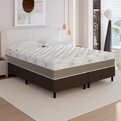 Cama Box King 193cm Molas Ensacadas Genebra Plus Umaflex Base 2Cen